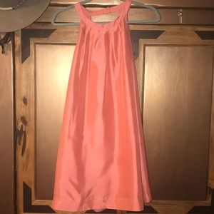 🍑 J Crew Neon Tangerine Halter Dress